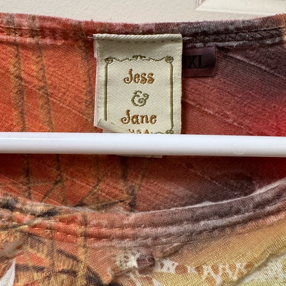 Jess & Jane Peacock Ruffled Layered Top - Picture 2 of 3